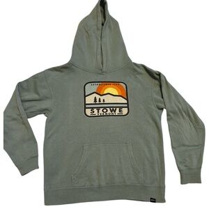 Techstyles Light Green Stowe Vermont Hoodie Size Youth Large